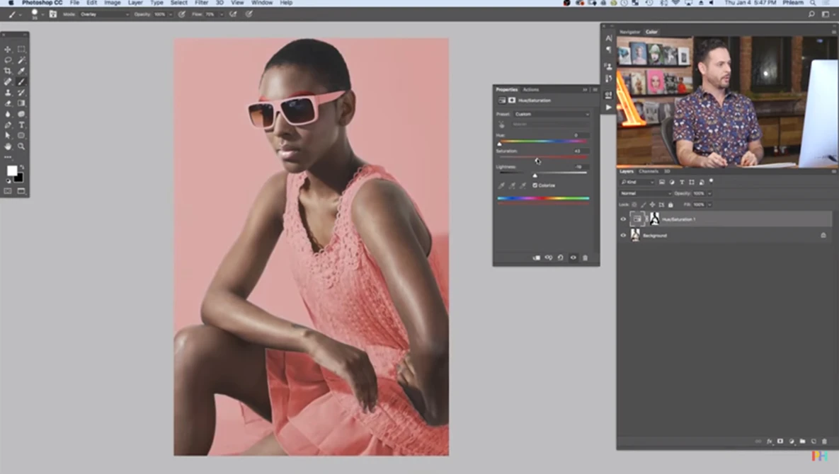 Watch Change White Into ANY COLOR in Photoshop on YouTube.