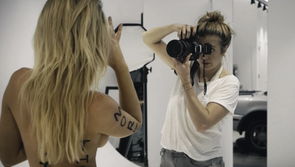 Watch Sailor Brinkley Cook On Deciding What Words To Paint On Body For 'In Her Words' Campaign | PeopleTV on YouTube.