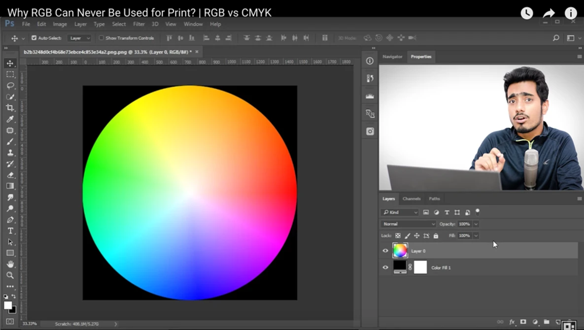 Watch Why RGB Can Never Be Used for Print? | RGB vs CMYK on YouTube.