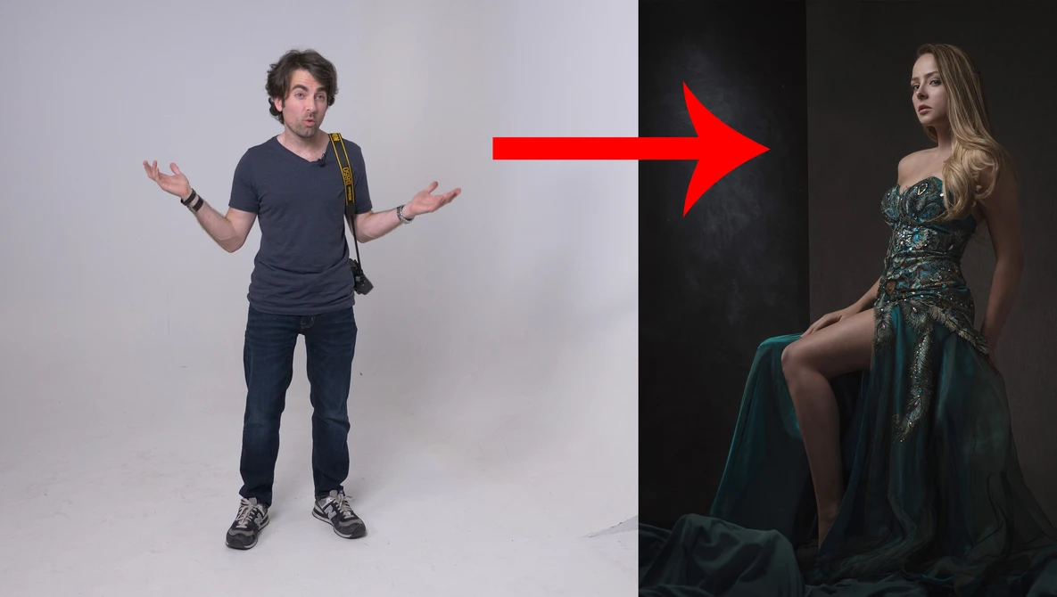 Watch Create a Dramatic DIY Set from a Plain White Studio on YouTube.