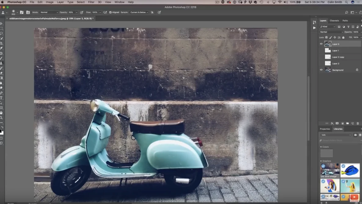Watch How to REMOVE something from a photo in PHOTOSHOP - 3 steps on YouTube.