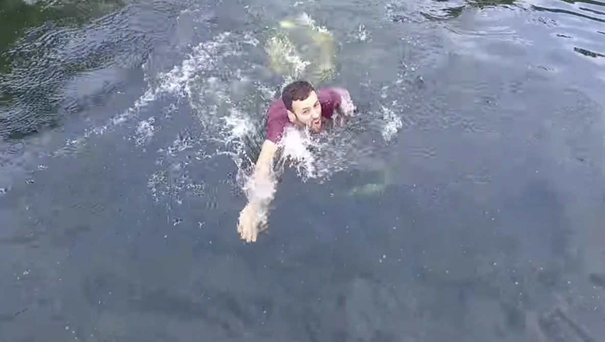 Watch EPIC Drone save over water. Close save on YouTube.