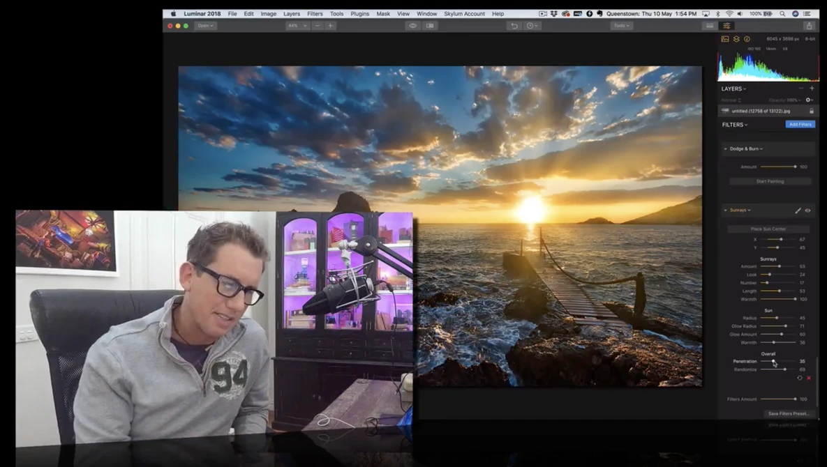 Watch Luminar Quick Tip - Adding Sunrays into your photos | Trey Ratcliff on YouTube.