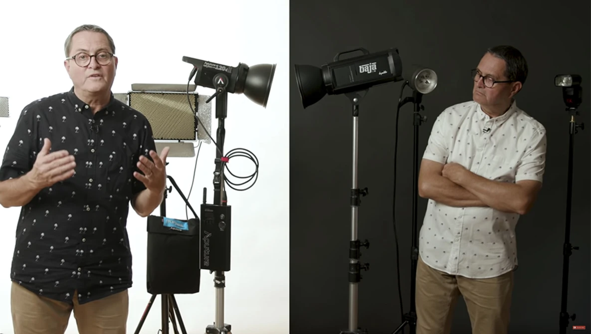 Watch Continuous Lighting vs. Strobes on YouTube.
