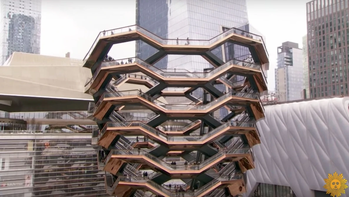 Watch The Vessel: Thomas Heatherwick's oversized public art structure on YouTube.