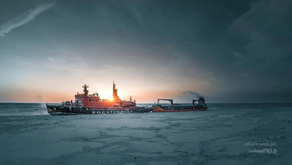 Watch 75 000 h.p. The Biggest Nuclear Icebreaker on YouTube.