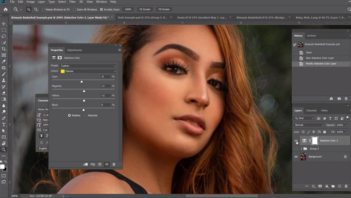 Watch 3 EASY skin tone techniques in Photoshop on YouTube.