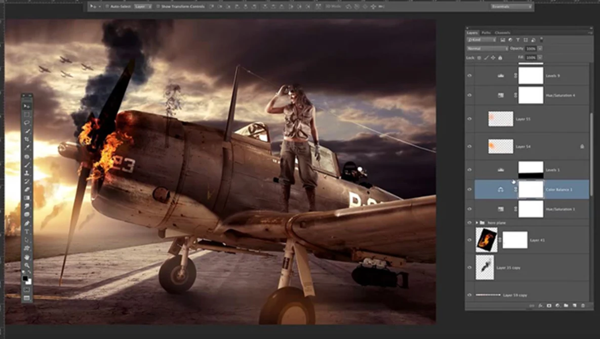 Watch photoshop compositing- part 1 background and mood on YouTube.