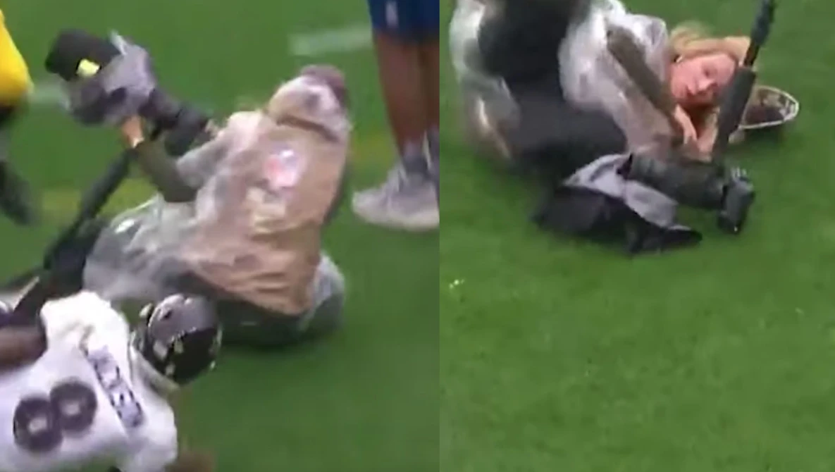 Watch Lamar Jackson Checks On Photographer | Baltimore Ravens on YouTube.