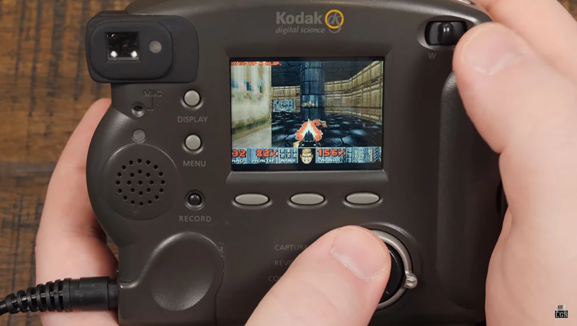 Watch DOOM on a Digital Camera from 1998! on YouTube.