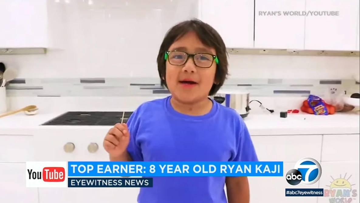 Watch 8-year-old Ryan Kaji creator of Ryan's World earned $26 million this year alone | ABC7 on YouTube.