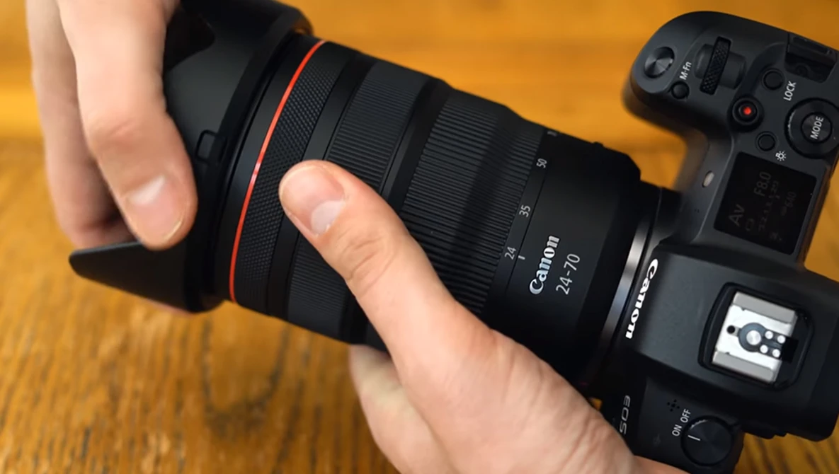 Watch Canon RF 24-70mm f/2.8 IS USM lens review with samples on YouTube.