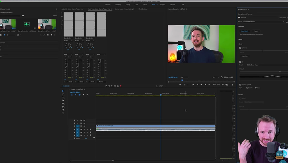 Watch How to Remove Background Noise in Premiere Pro on YouTube.