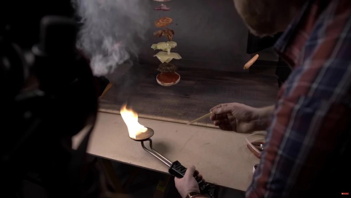 Watch 4 stunning action food photos on YouTube.