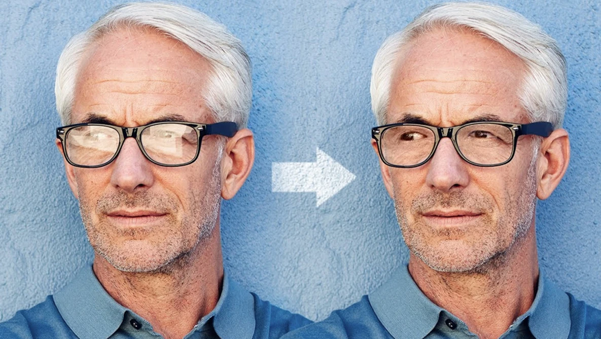 Watch Magically Remove Glare from Glasses in Photoshop! on YouTube.