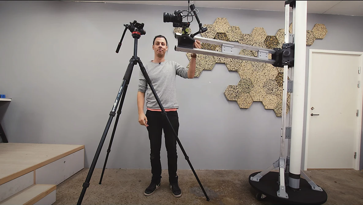 Watch 3d Printing a $10,000 Camera Arm on YouTube.