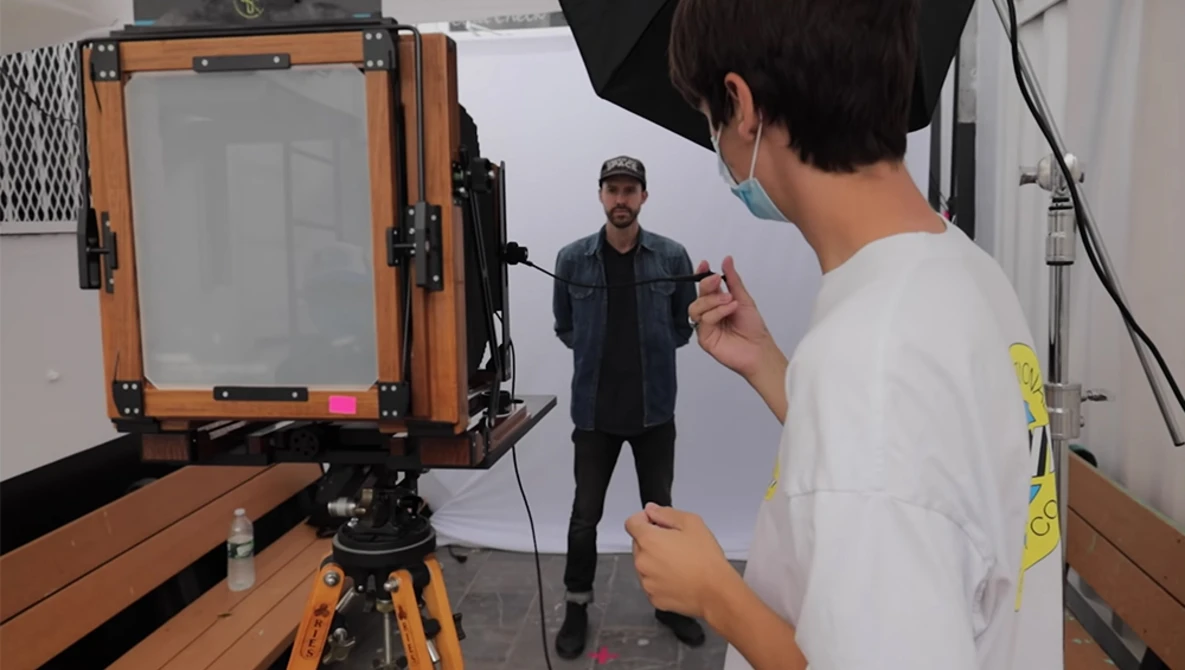 Watch Shooting 8x10 Polaroid Portraits of Strangers on YouTube.