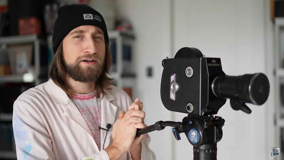 Watch How a Movie Film Camera works in Slow Motion - The Slow Mo Guys on YouTube.