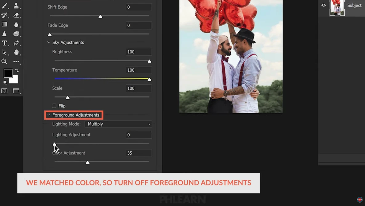 Watch How to Replace the Sky in a Photo with Photoshop on YouTube.