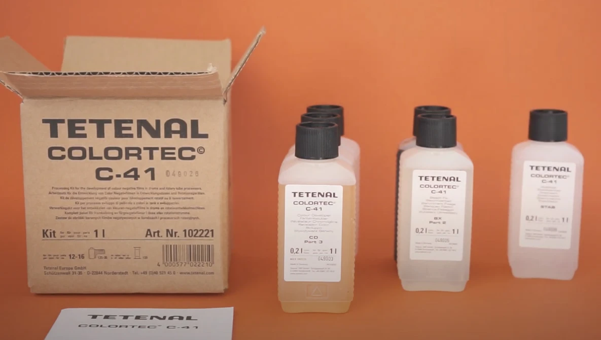 Watch Developing C41 - QUICK GUIDE (Tetenal 1l kit) on YouTube.