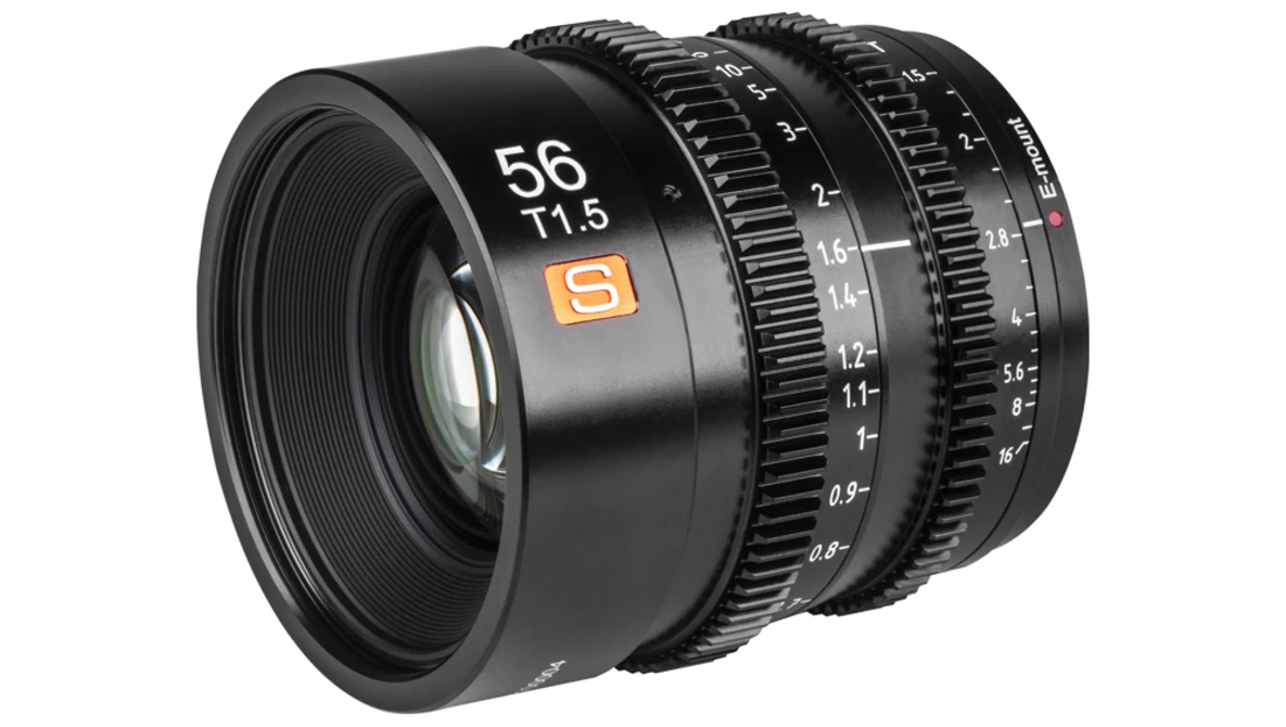 Zeiss Supreme Prime 56mm f/1.5 cinema lens with focus and aperture rings visible against white background.