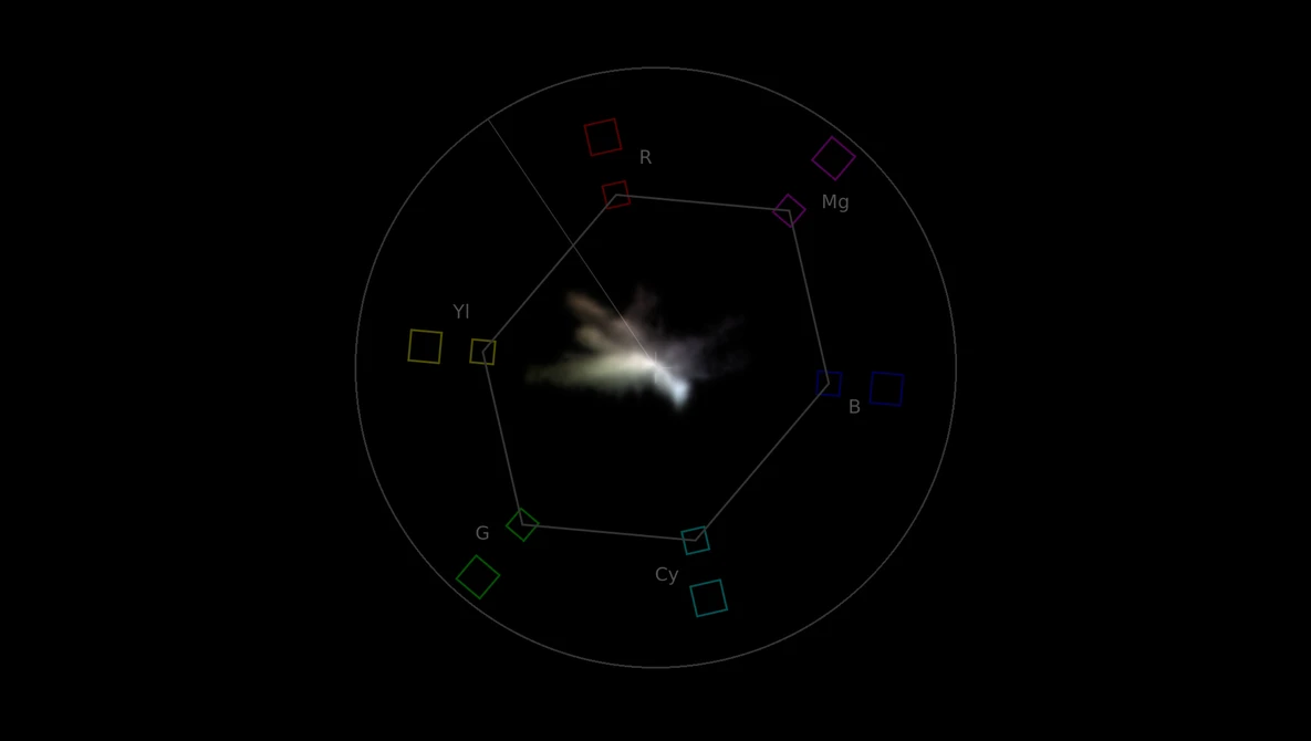 Diagram overlay on dark background showing a geometric polygon with labeled vertices and a bright light burst at the center.