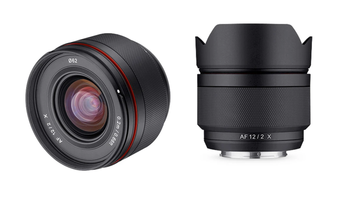 Two camera lenses displayed side by side against a white background.