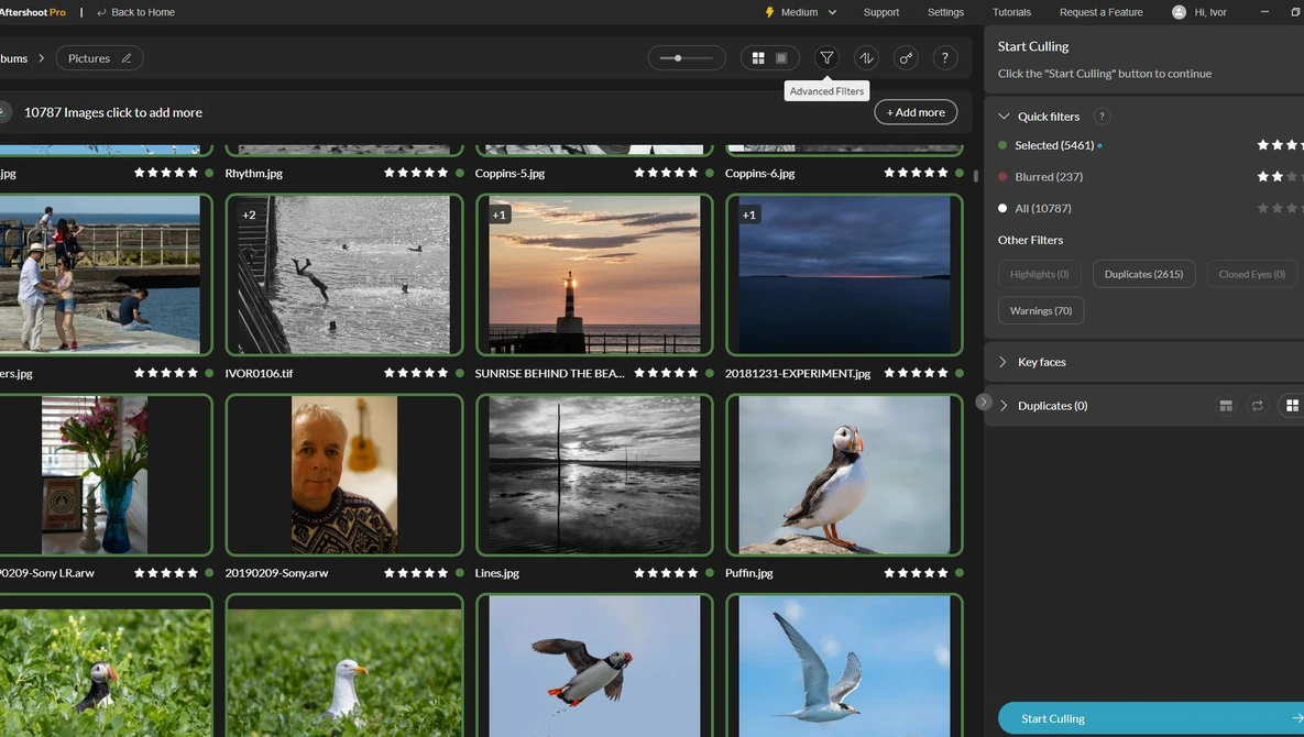 Screenshot of Affinity Photo's preset filters panel displaying various photographic effects and editing options.