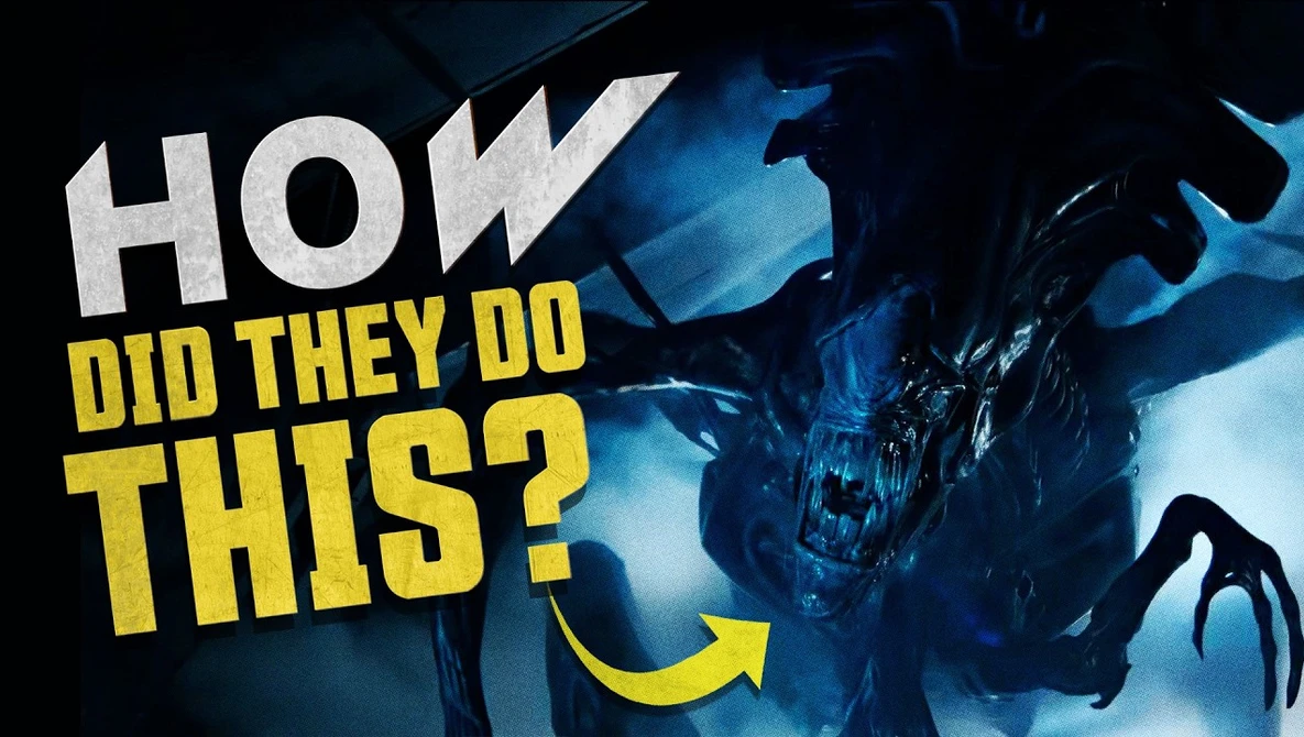 Graphic design with glowing blue alien creature and yellow text asking "How did they do this?".