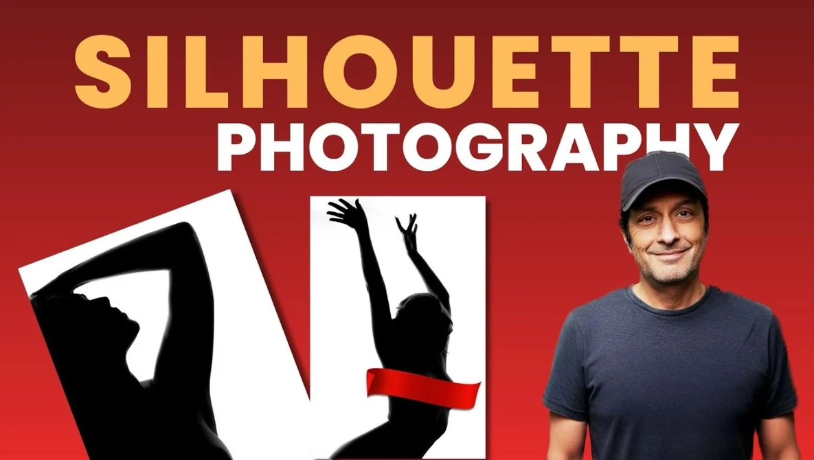 Graphic showing silhouette photography examples with high-contrast black figures against white backgrounds.