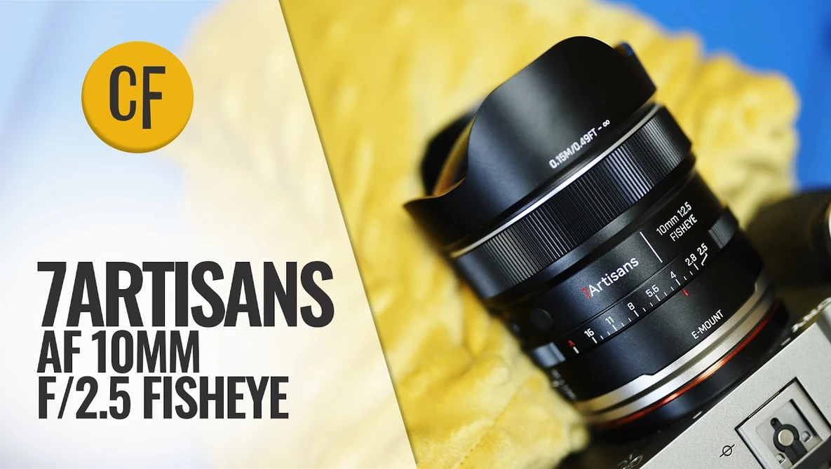 Watch 7Artisans AF 10mm f/2.5 Fisheye MAX FF lens review on YouTube.