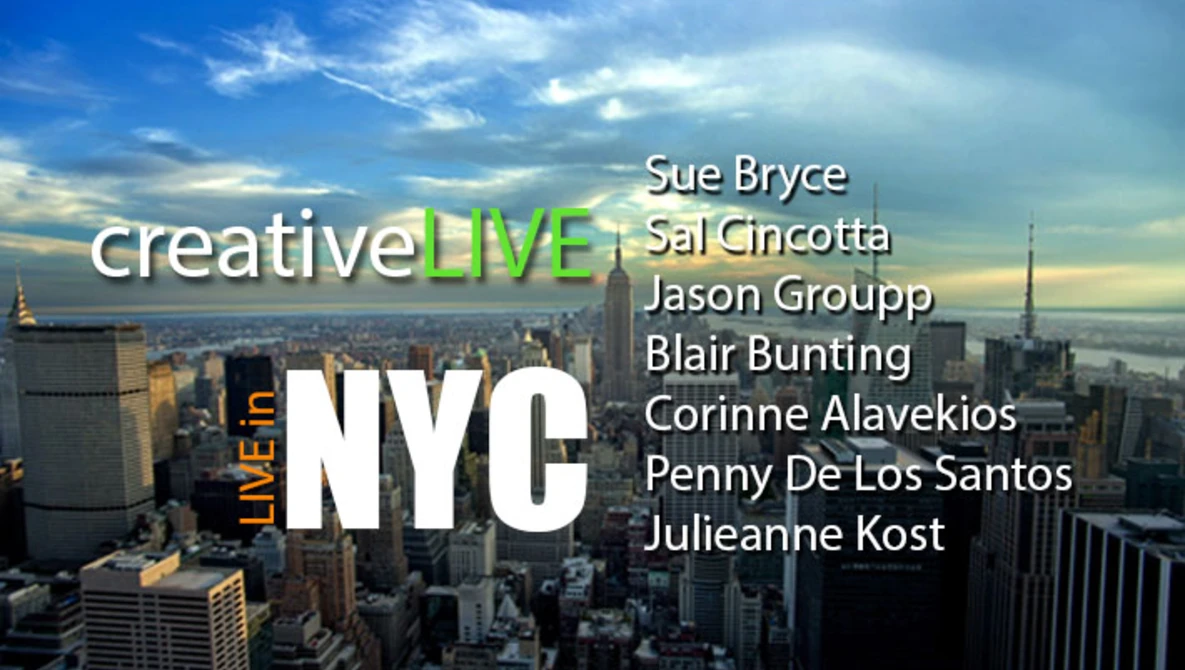 Watch creativeLIVE NYC — October 25-26 on YouTube.
