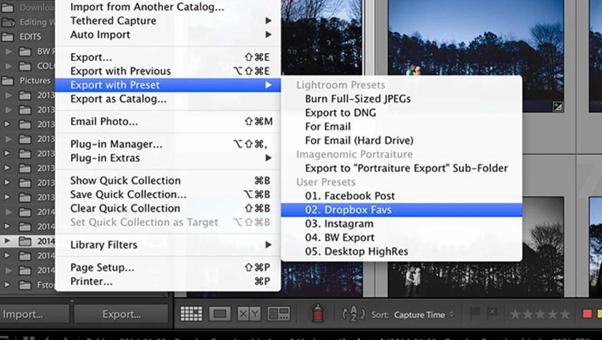 Watch Lightroom Export Preset Tutorial on YouTube.