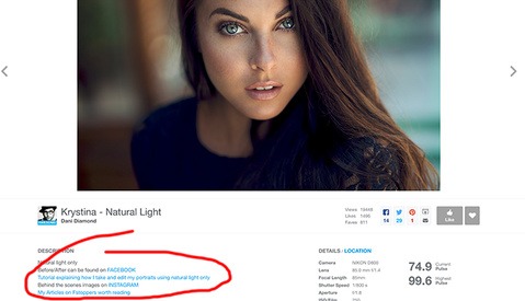How to Add Links to your Description on 500px