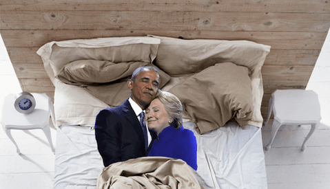 Photoshoppers Go to Town on Obama and Clinton Hug