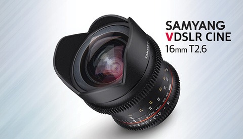 Samyang Introduces VDSLR 16mm T2.6 Wide-Angle Cine Lens