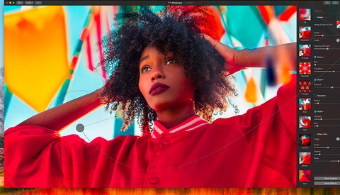 Pixelmator Pro's interface. photo editing software from Apple exclusive for Mac IOS users to compete with Adobe in the professional photo editing application market.