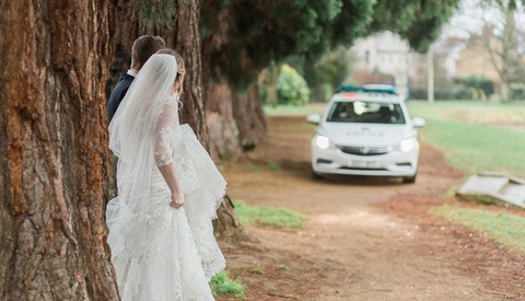 Couple's Wedding Shoot Crashed by a Police Chase