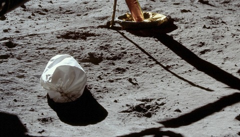 The First Photograph Taken on the Moon by Neil Armstrong Featured a Trash Bag