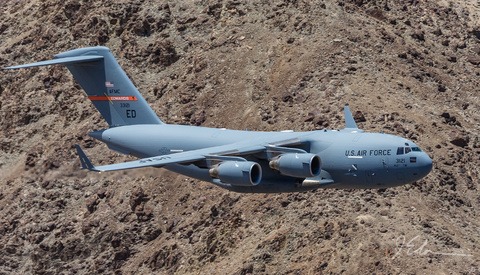 Surprising Images of a C-17 Flying Inside the Star Wars Canyon