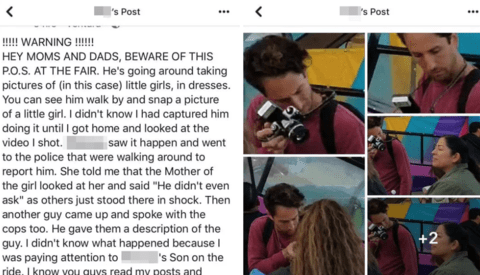 Photographer Finds Himself the Subject of a Social Media Witch Hunt After Taking Photos at a Fair, Accused of Pedophilia
