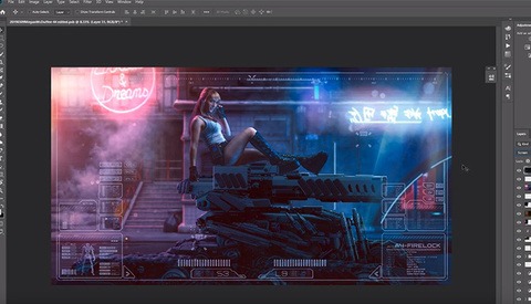 Create a Cyberpunk Scene on Photoshop
