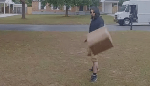 Delivery Driver Caught on Doorbell Camera Hurling Parcel Containing $1,500 Lens
