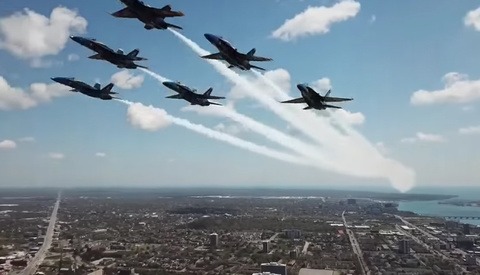Video Shows Drone Flying Illegally and Dangerously Close to Blue Angels Military Jets