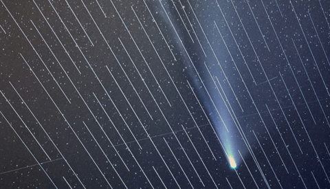 Photographer's Comet NEOWISE Photos Sabotaged by SpaceX Satellites