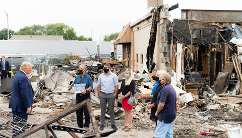 109-Year-Old Camera Store Burned Down in Jacob Blake Riots, Site Visited by Trump