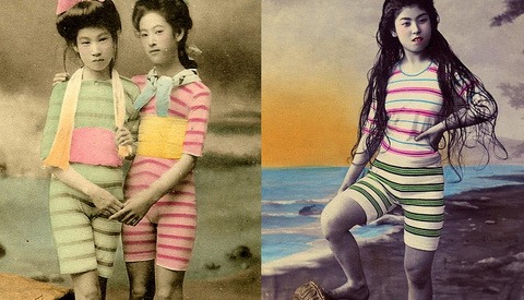 Rare Vintage Swimsuit Photos Of Geisha