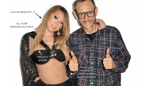 Terry Richardson's Before and After Photoshop Pictures of Mariah Carey Leaked