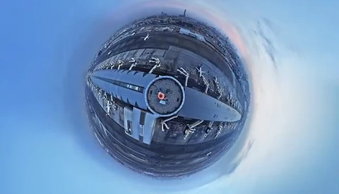 Enjoy a Gorgeous 4K View of the Dubai International Airport in This "Little Planet" Timelapse Video