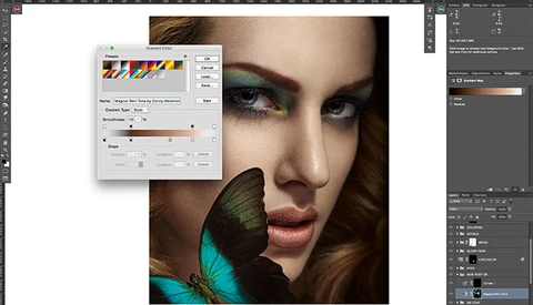Gradient Map For Perfect Skin Color